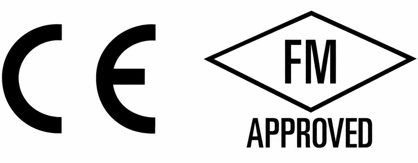 CE marking and FM Approved